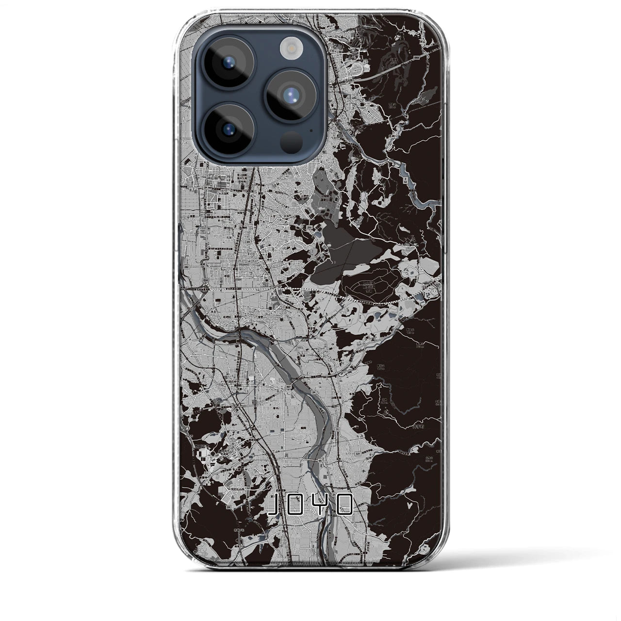 【城陽（京都府）】地図柄iPhoneケース（クリアタイプ）