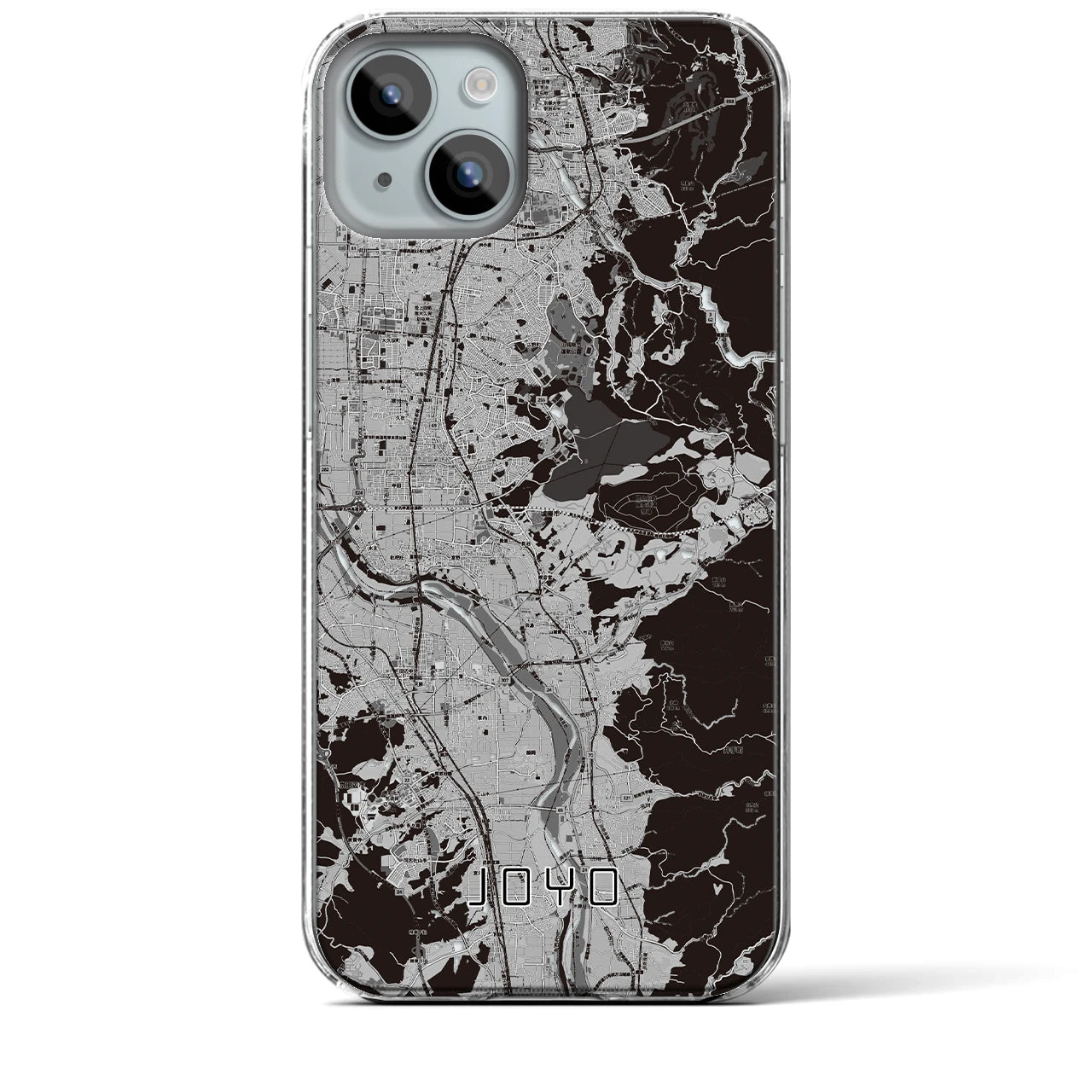 【城陽（京都府）】地図柄iPhoneケース（クリアタイプ）