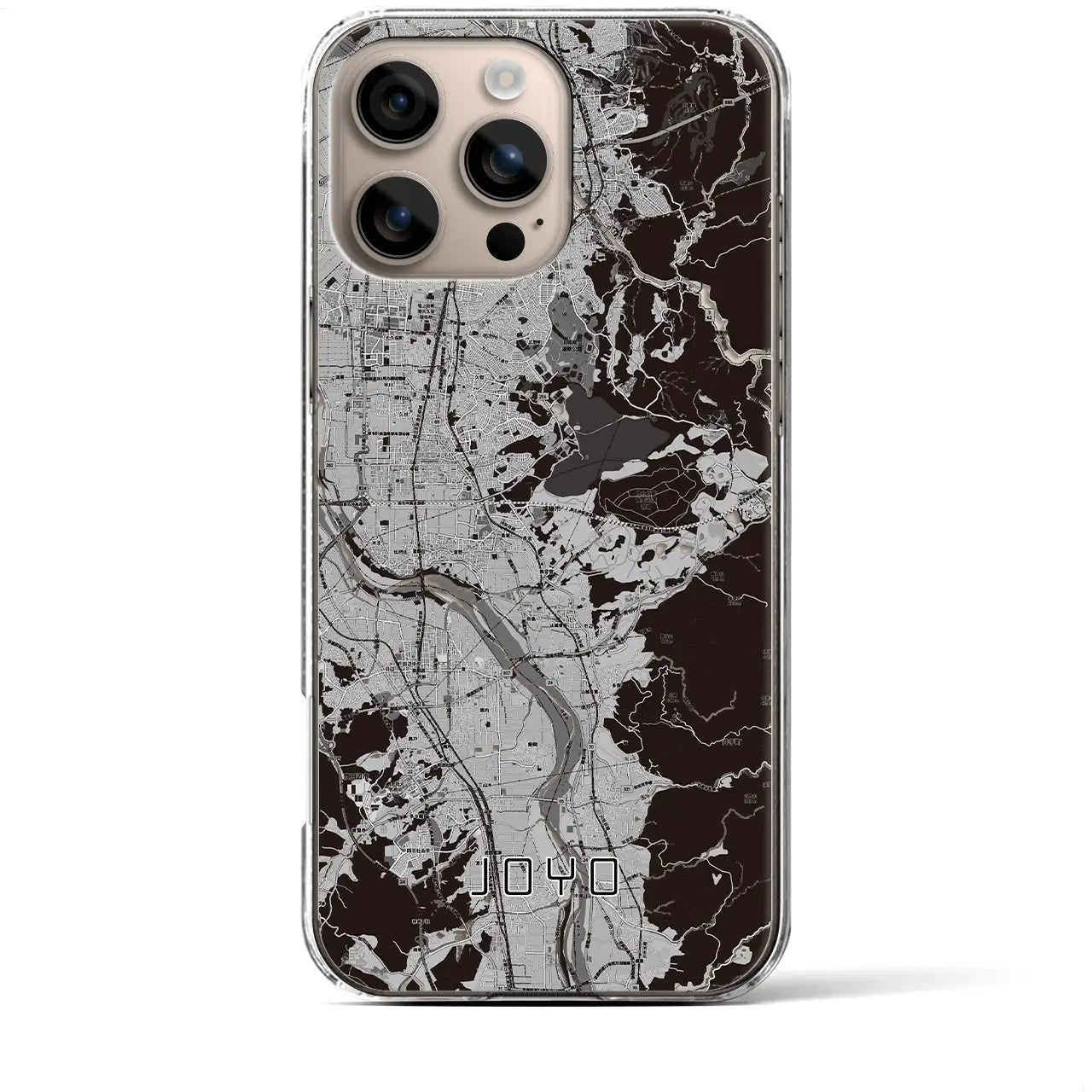 【城陽（京都府）】地図柄iPhoneケース（クリアタイプ）