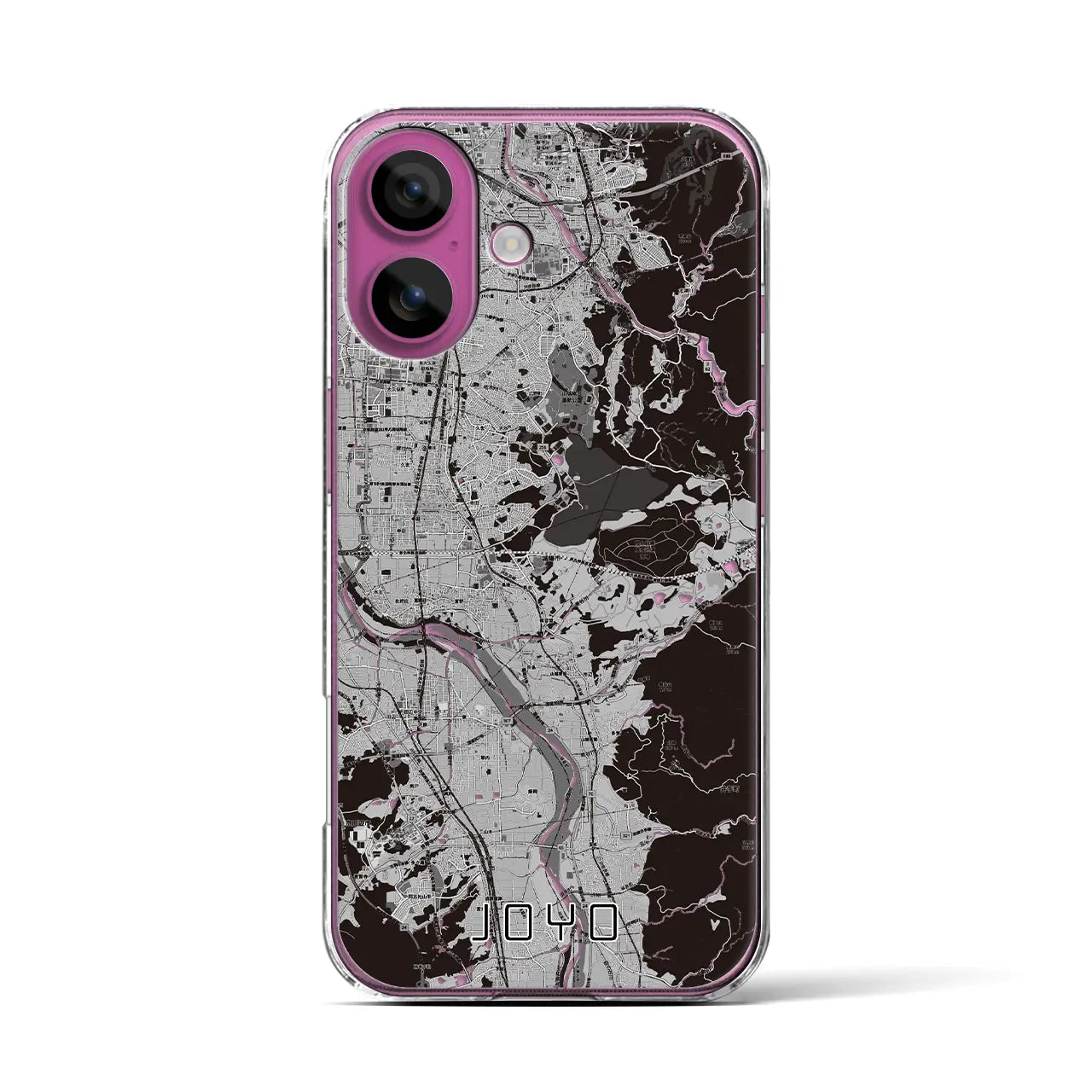 【城陽（京都府）】地図柄iPhoneケース（クリアタイプ）