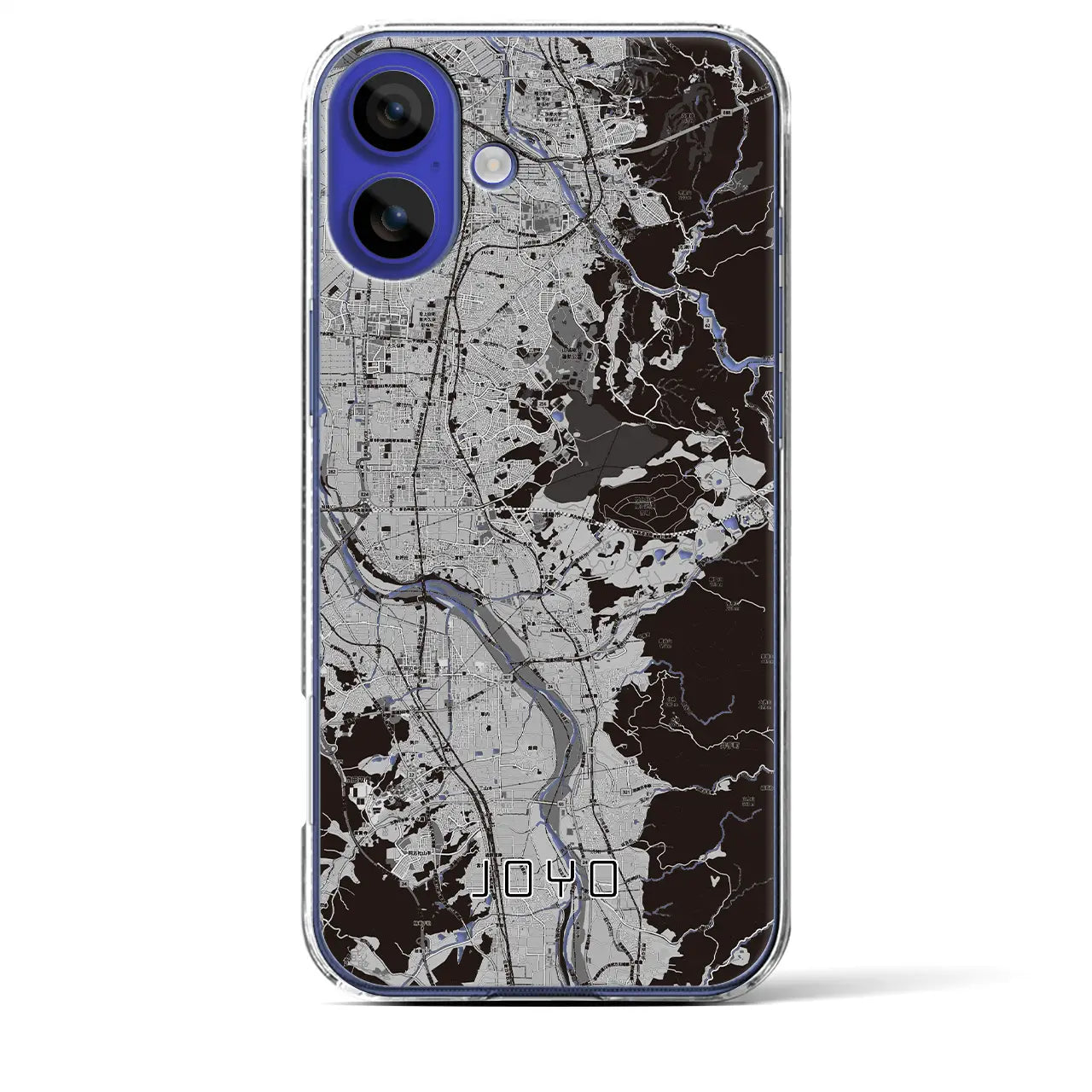 【城陽（京都府）】地図柄iPhoneケース（クリアタイプ）