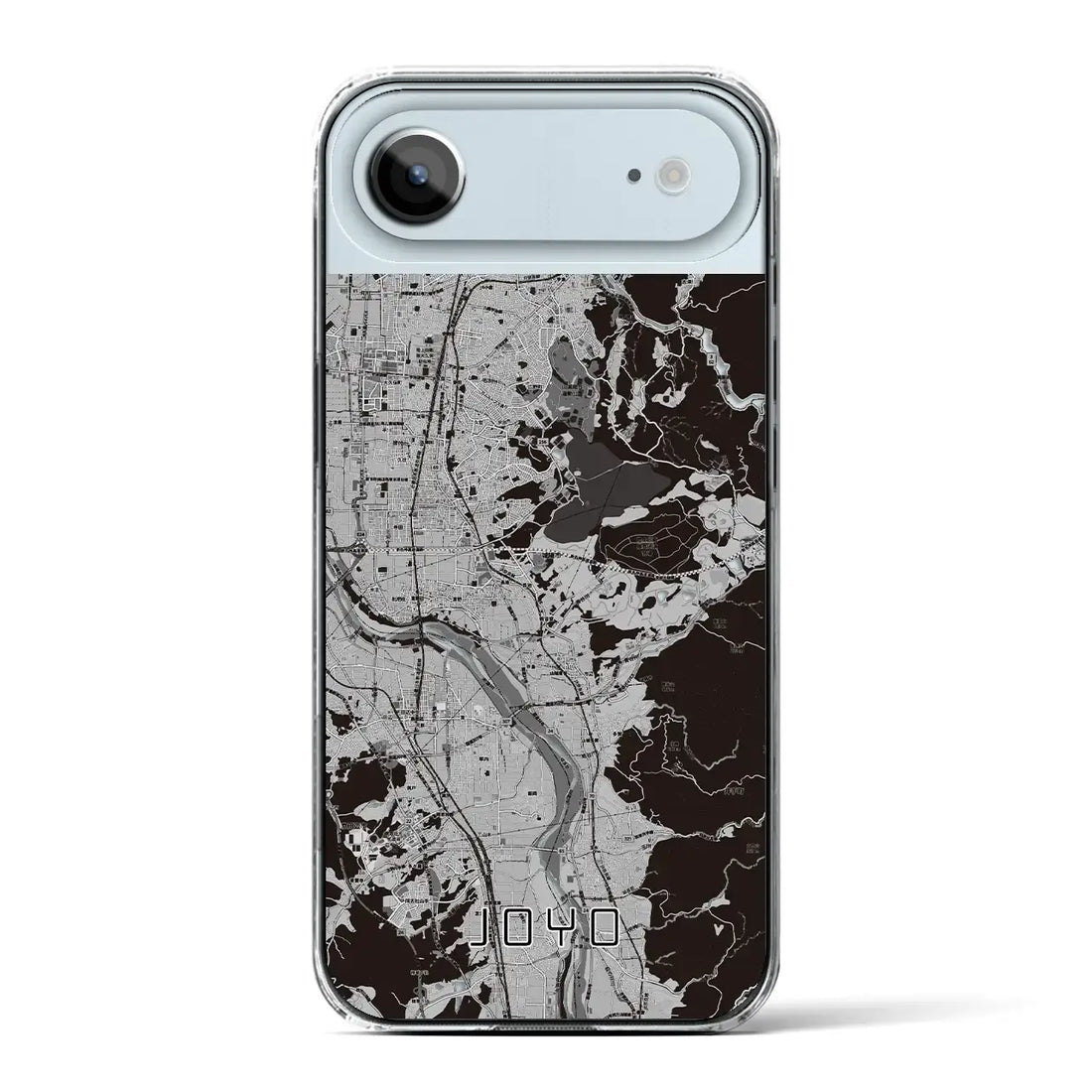 【城陽（京都府）】地図柄iPhoneケース（クリアタイプ）モノトーン・iPhone 17 Pro Max 用