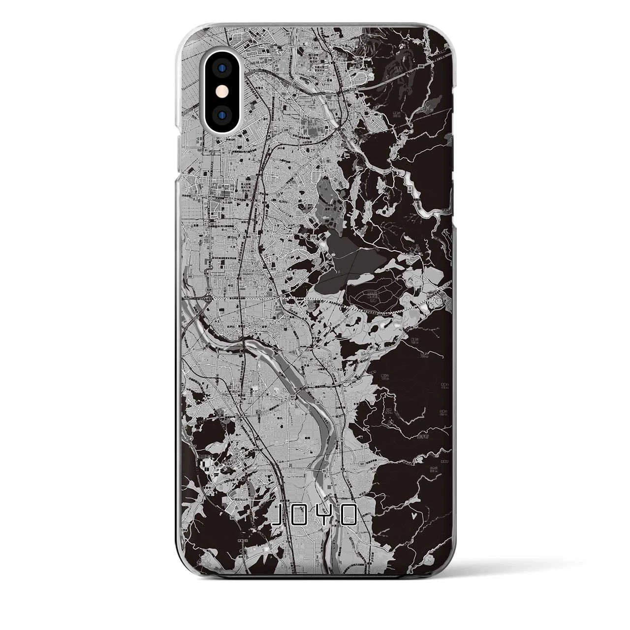 【城陽（京都府）】地図柄iPhoneケース（クリアタイプ）