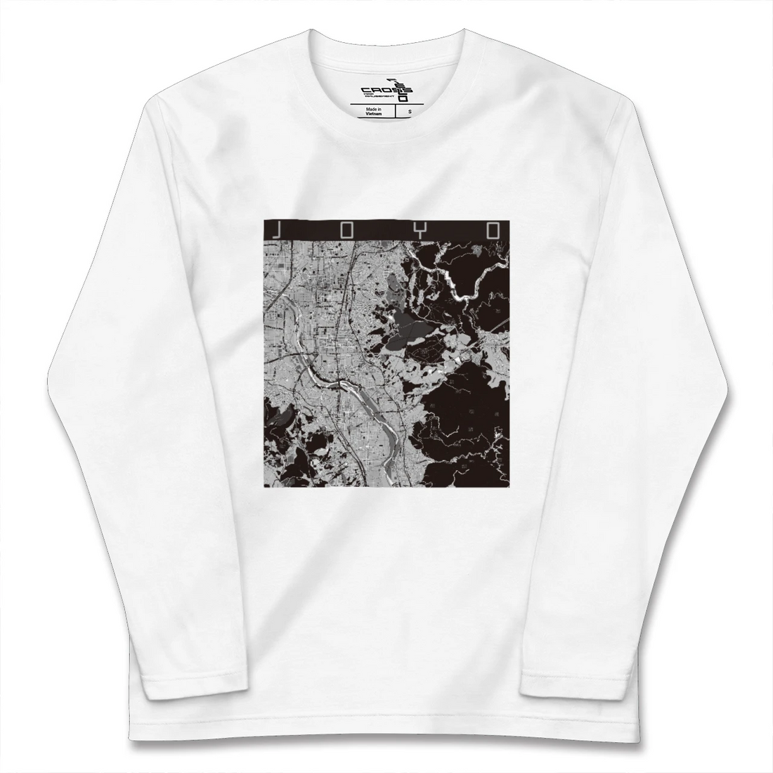 【城陽(京都府)】地図柄ロングスリーブTシャツ