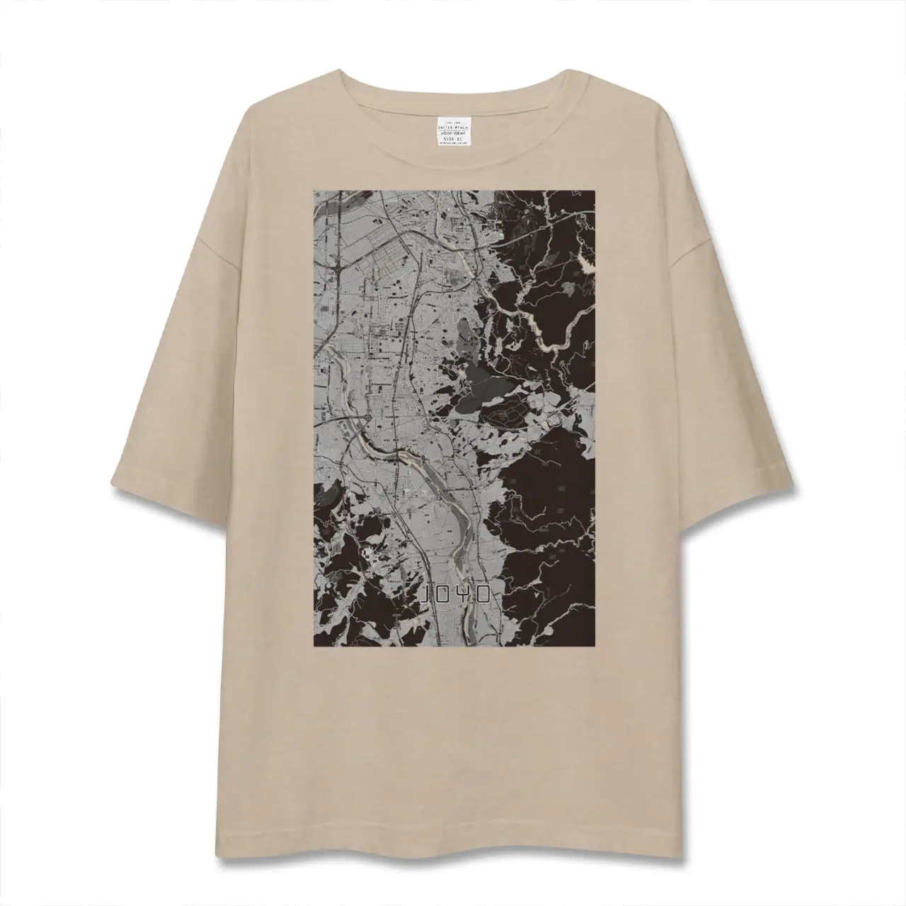 【城陽（京都府）】地図柄ビッグシルエットTシャツ