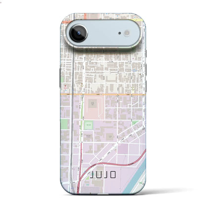 【十条（京都府）】地図柄iPhoneケース（バックカバータイプ）