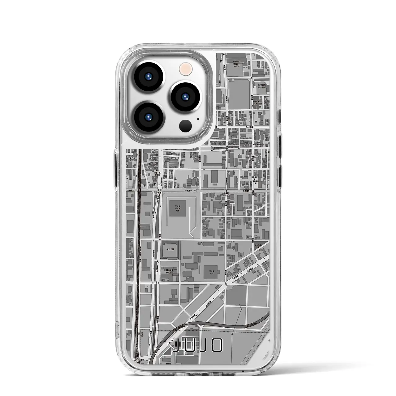 【十条（京都府）】地図柄iPhoneケース（MagSafeタイプ）