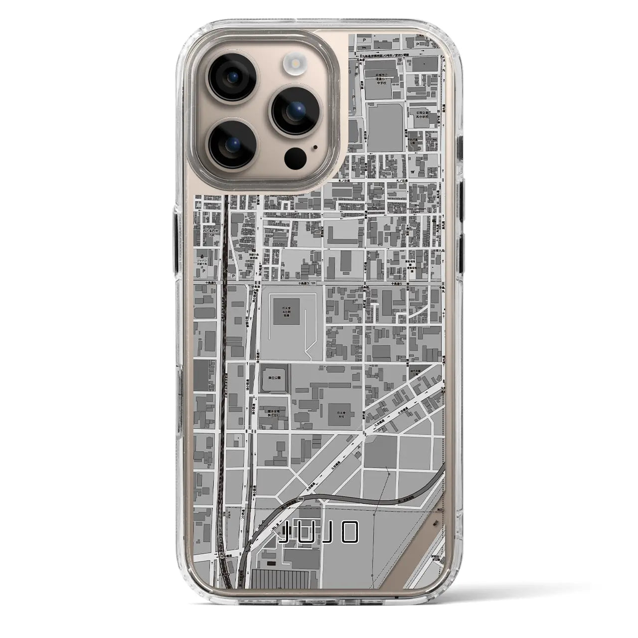 【十条（京都府）】地図柄iPhoneケース（MagSafeタイプ）