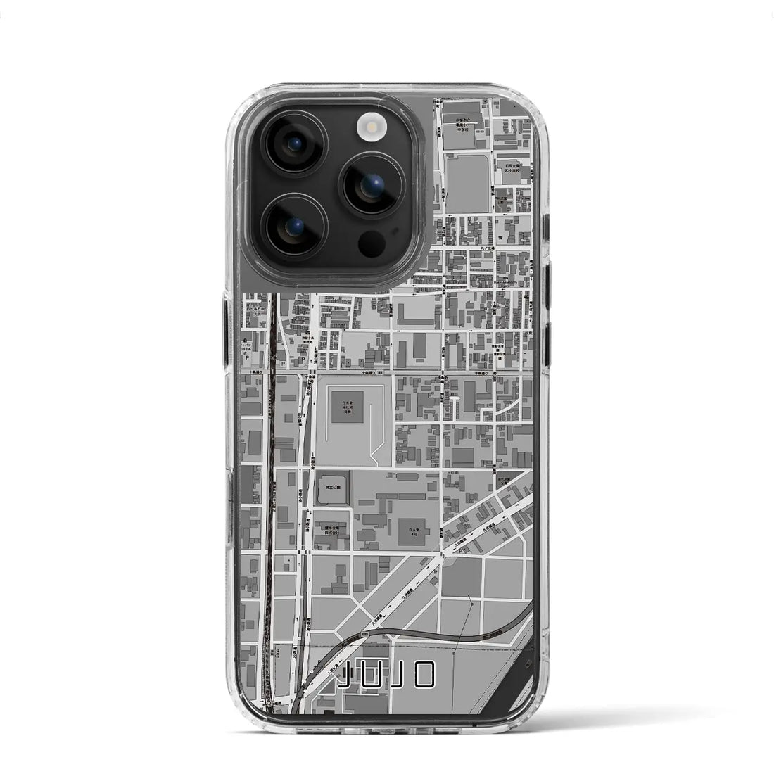 【十条（京都府）】地図柄iPhoneケース（MagSafeタイプ）