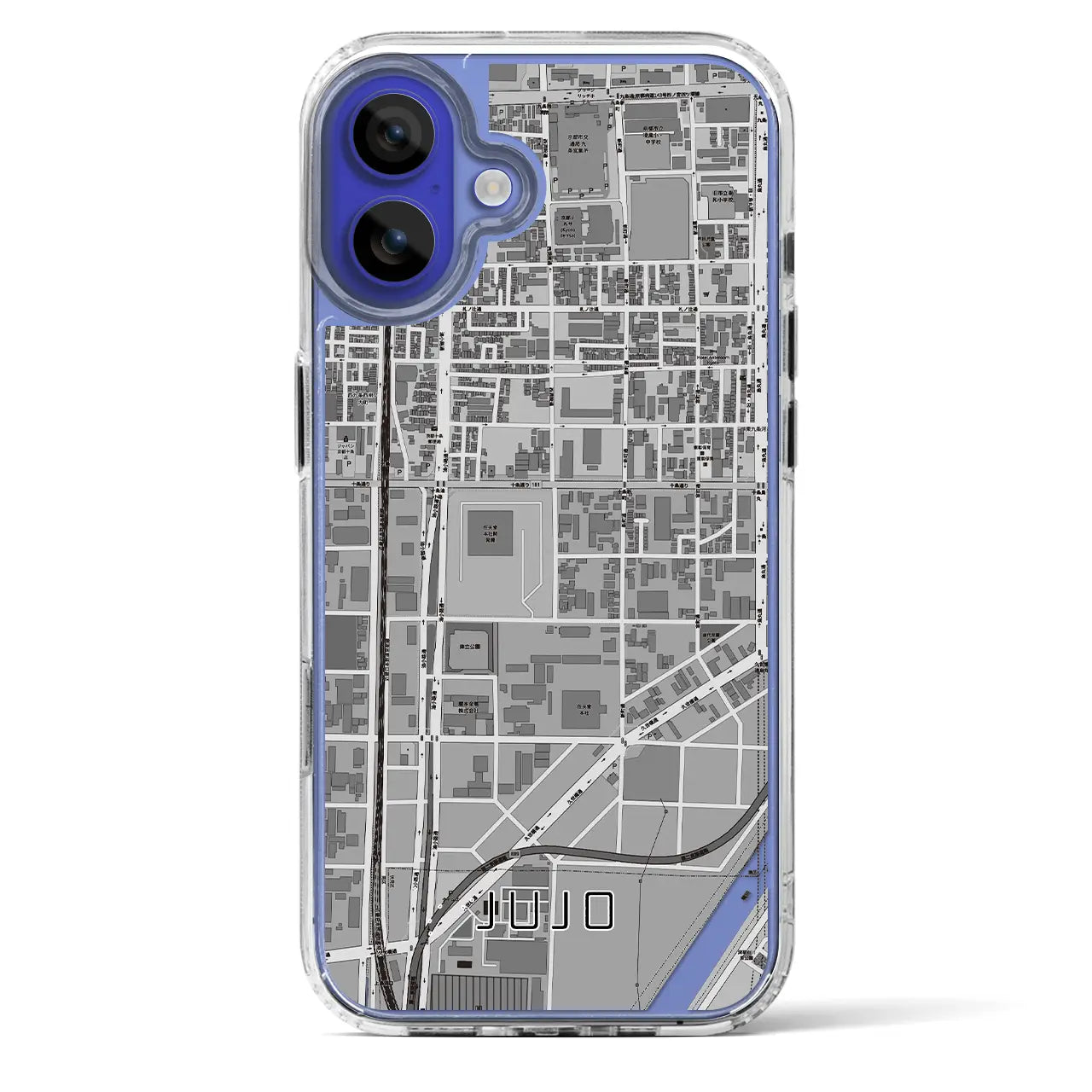 【十条（京都府）】地図柄iPhoneケース（MagSafeタイプ）