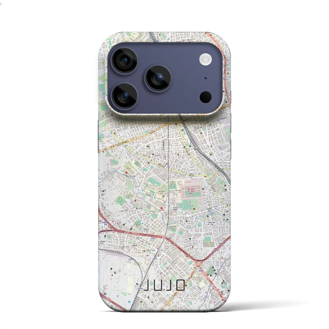 【十条(東京都)】地図柄iPhoneケース(バックカバータイプ)ブラック・iPhone 17 Pro Max 用