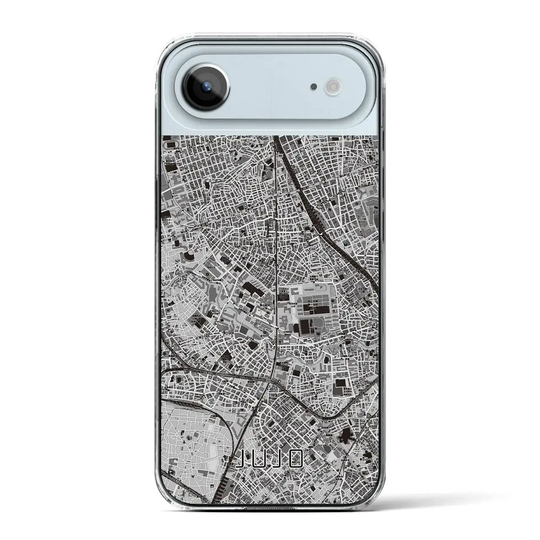 【十条(東京都)】地図柄iPhoneケース(クリアタイプ)モノトーン・iPhone 17 Pro Max 用