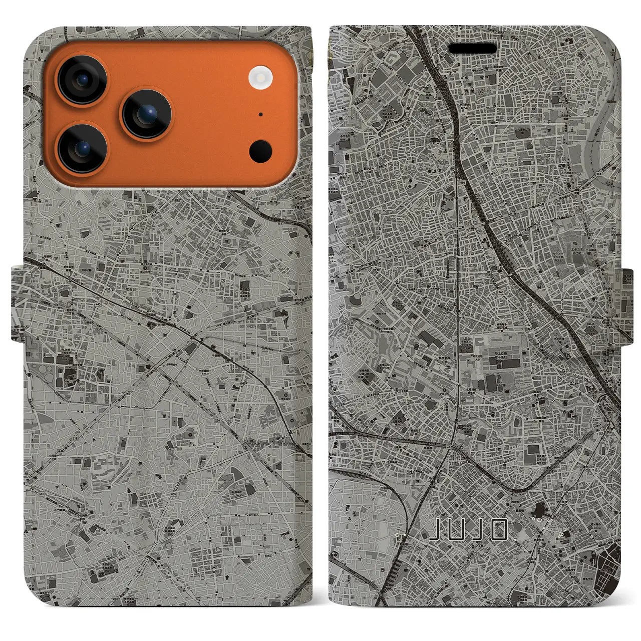 【十条（東京都）】地図柄iPhoneケース（手帳タイプ）