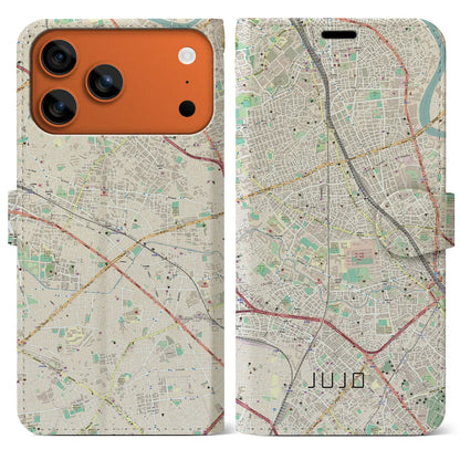 【十条（東京都）】地図柄iPhoneケース（手帳タイプ）