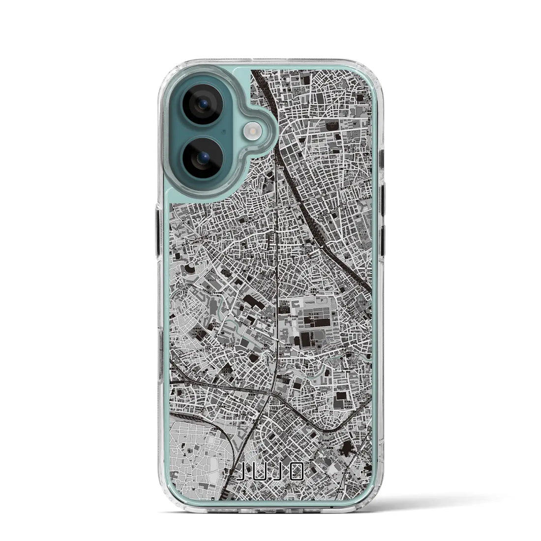 【十条(東京都)】地図柄iPhoneケース(MagSafeタイプ)モノトーン・iPhone 16 Pro 用