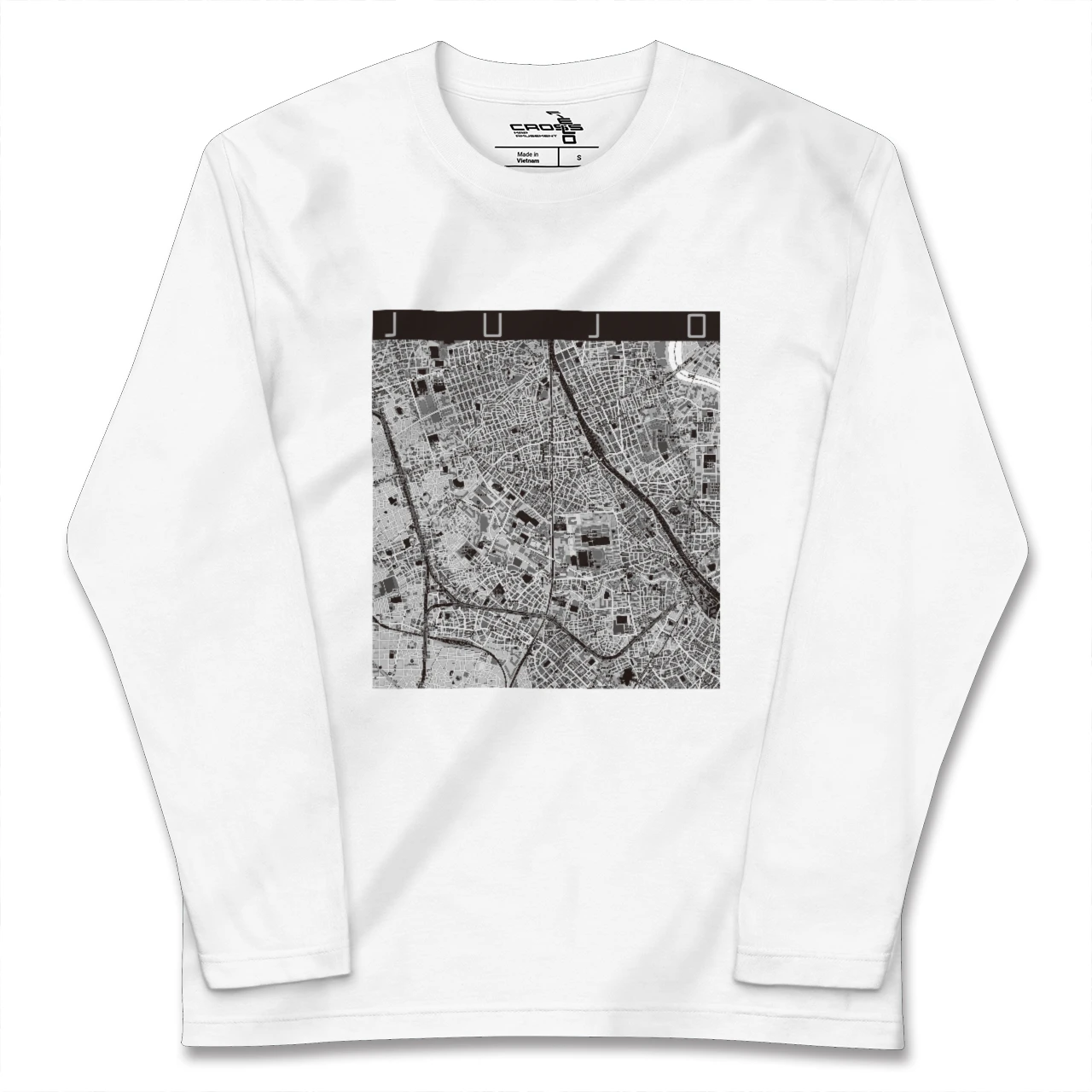 【十条（東京都）】地図柄ロングスリーブTシャツ