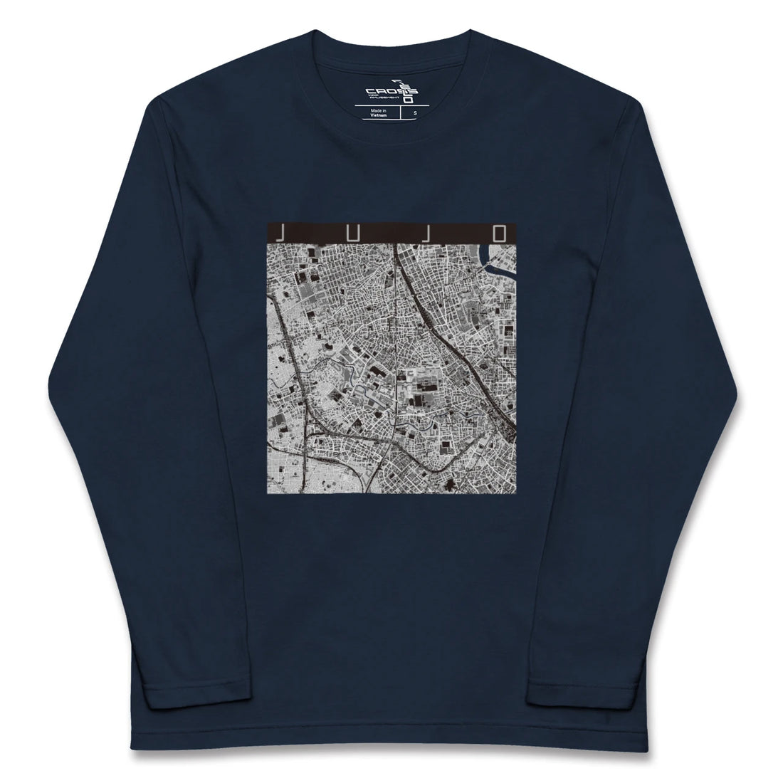 【十条(東京都)】地図柄ロングスリーブTシャツ