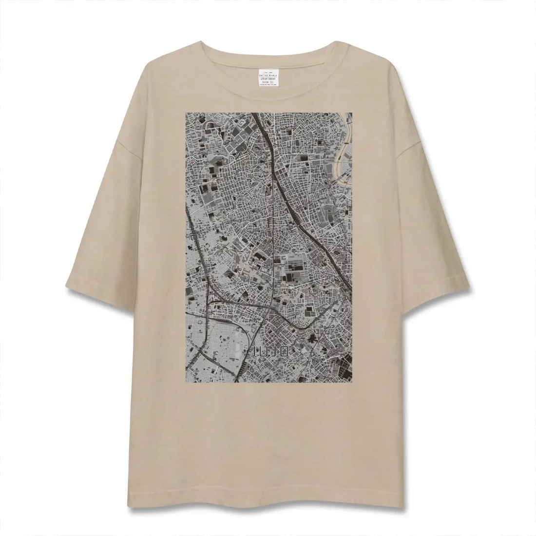 【十条（東京都）】地図柄ビッグシルエットTシャツ