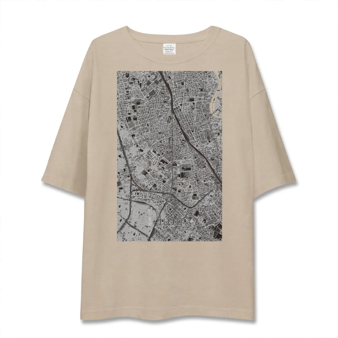 【十条（東京都）】地図柄ビッグシルエットTシャツ