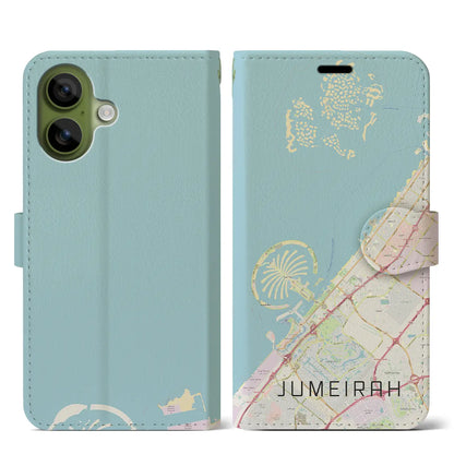 【ジュメイラ（アラブ首長国連邦）】地図柄iPhoneケース（手帳タイプ）