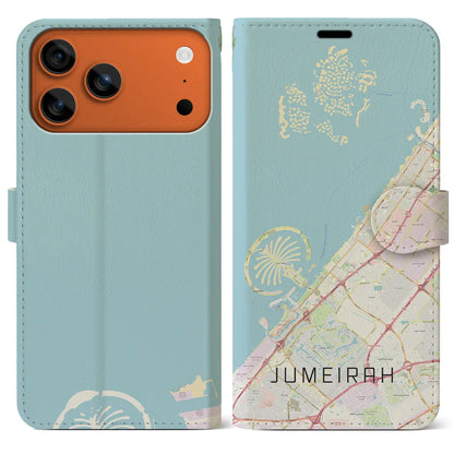 【ジュメイラ（アラブ首長国連邦）】地図柄iPhoneケース（手帳タイプ）