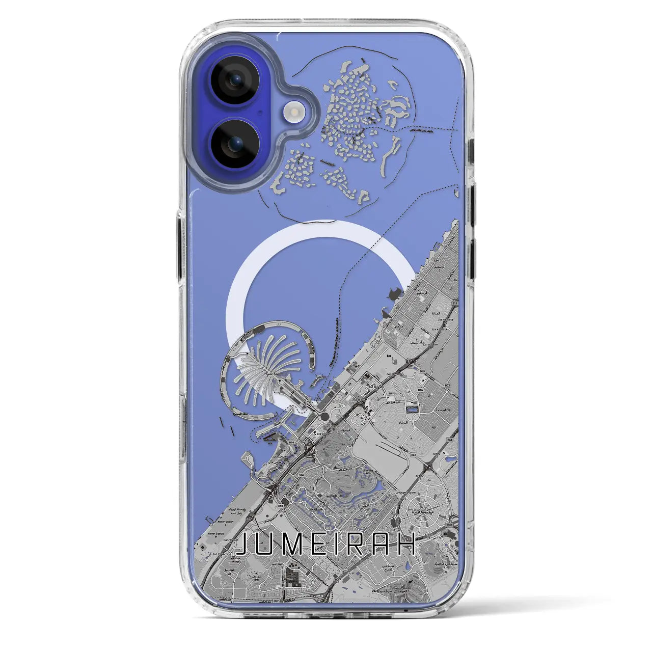【ジュメイラ（アラブ首長国連邦）】地図柄iPhoneケース（MagSafeタイプ）