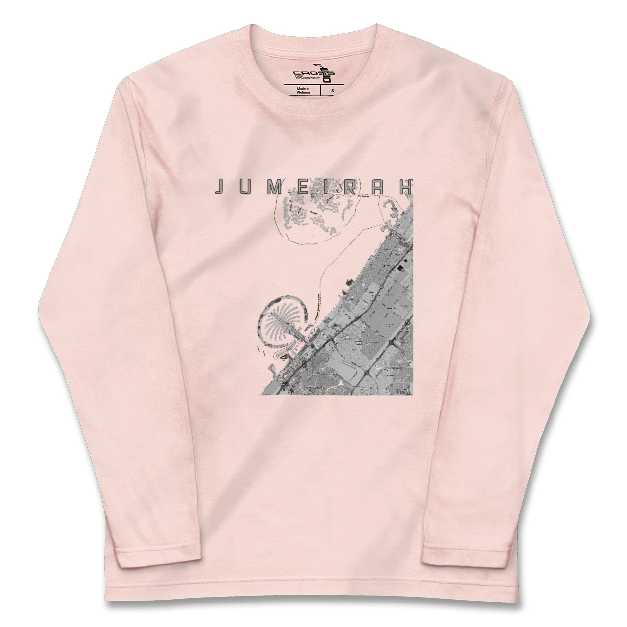 【ジュメイラ（アラブ首長国連邦）】地図柄ロングスリーブTシャツ