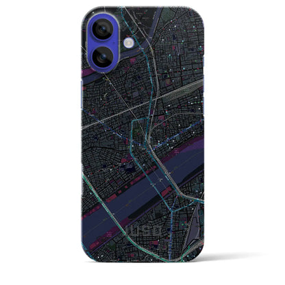 【十三（大阪府）】地図柄iPhoneケース（バックカバータイプ）