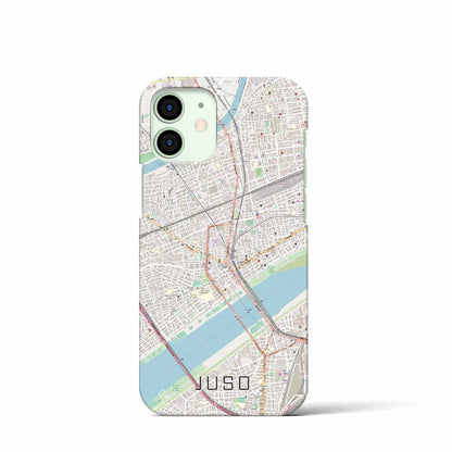 【十三（大阪府）】地図柄iPhoneケース（バックカバータイプ）