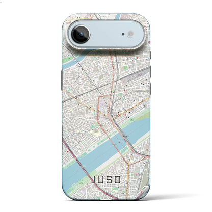 【十三（大阪府）】地図柄iPhoneケース（バックカバータイプ）