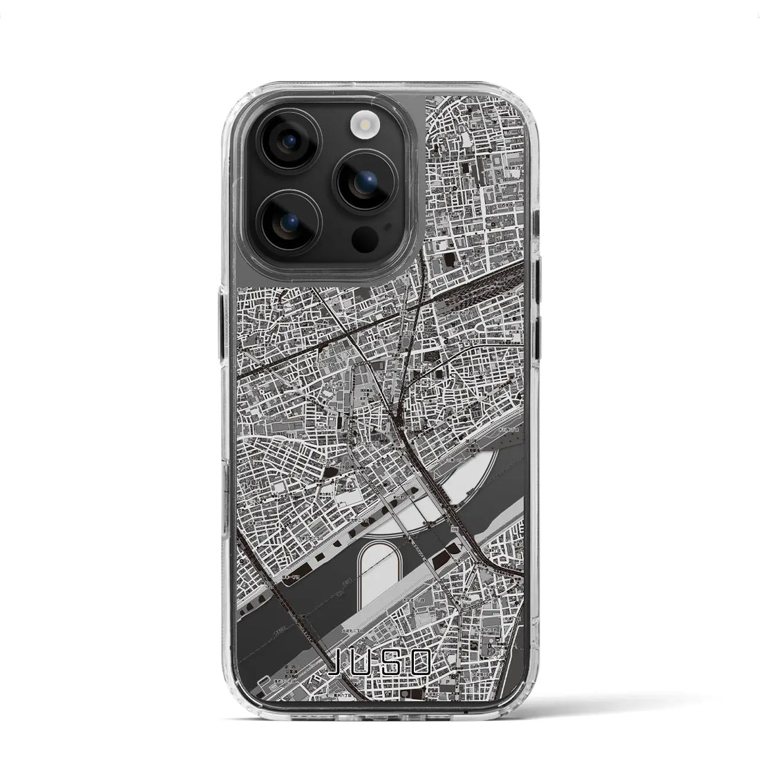 【十三（大阪府）】地図柄iPhoneケース（MagSafeタイプ）