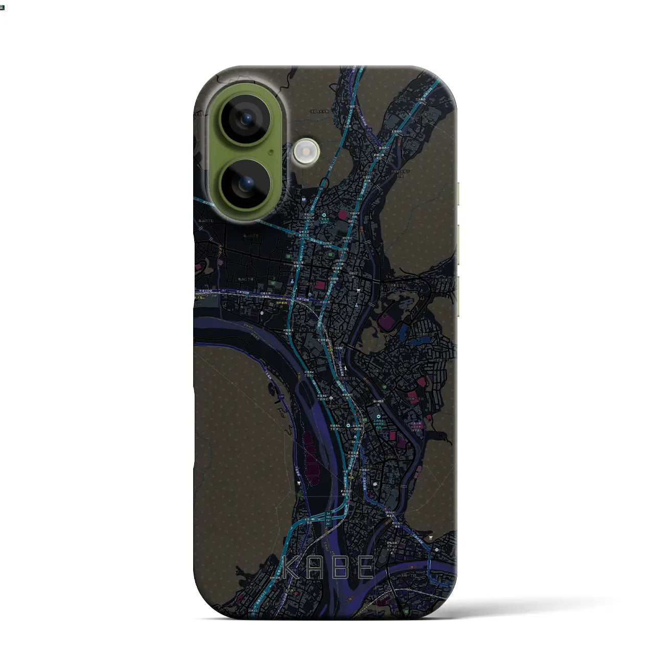 【可部（広島県）】地図柄iPhoneケース（バックカバータイプ）