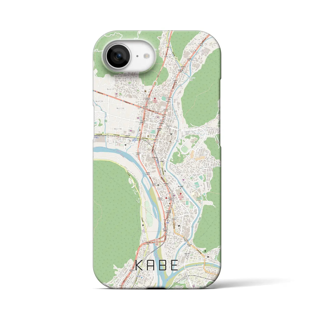 【可部（広島県）】地図柄iPhoneケース（バックカバータイプ）