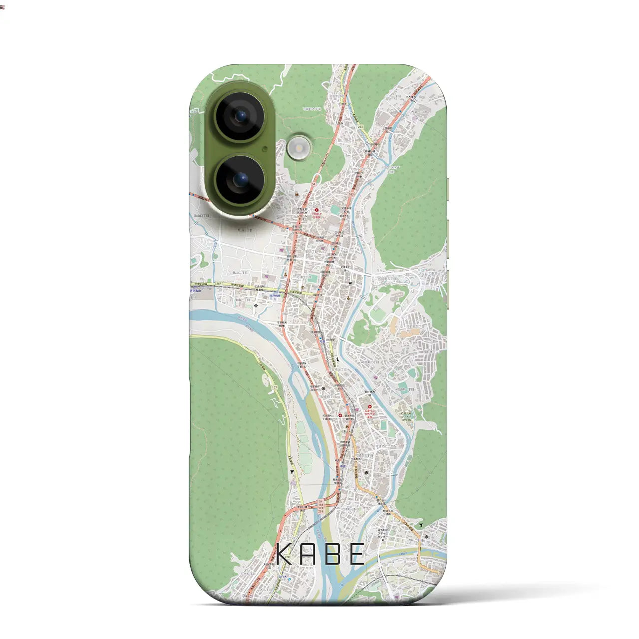 【可部（広島県）】地図柄iPhoneケース（バックカバータイプ）