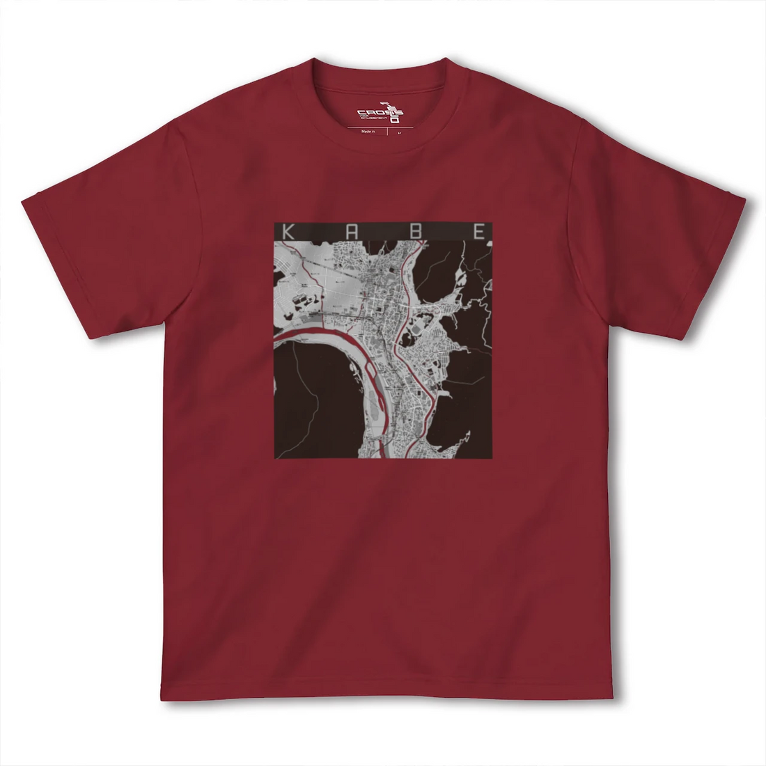 【可部(広島県)】地図柄ヘビーウェイトTシャツ