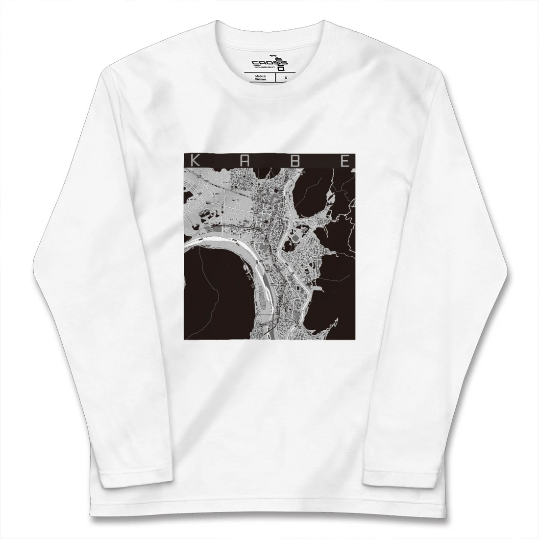【可部(広島県)】地図柄ロングスリーブTシャツ