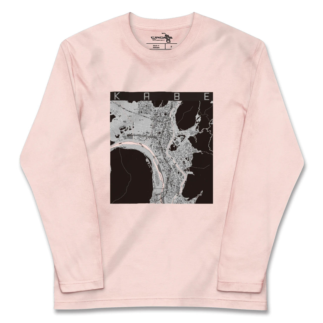 【可部(広島県)】地図柄ロングスリーブTシャツ