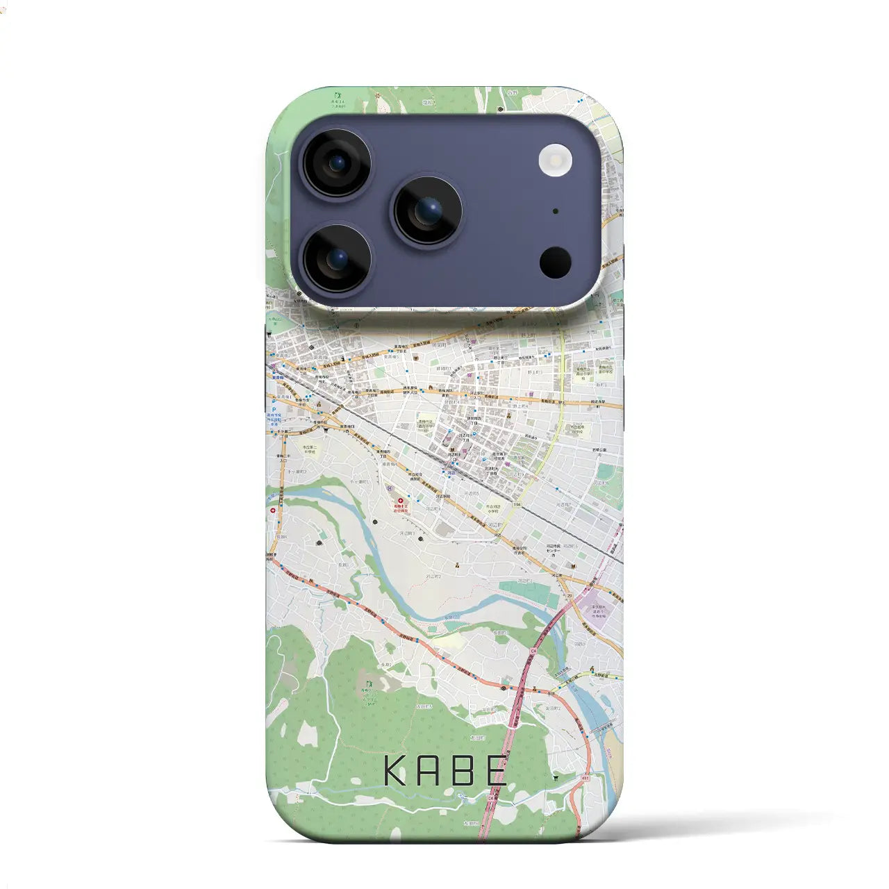 【河辺（東京都）】地図柄iPhoneケース（バックカバータイプ）