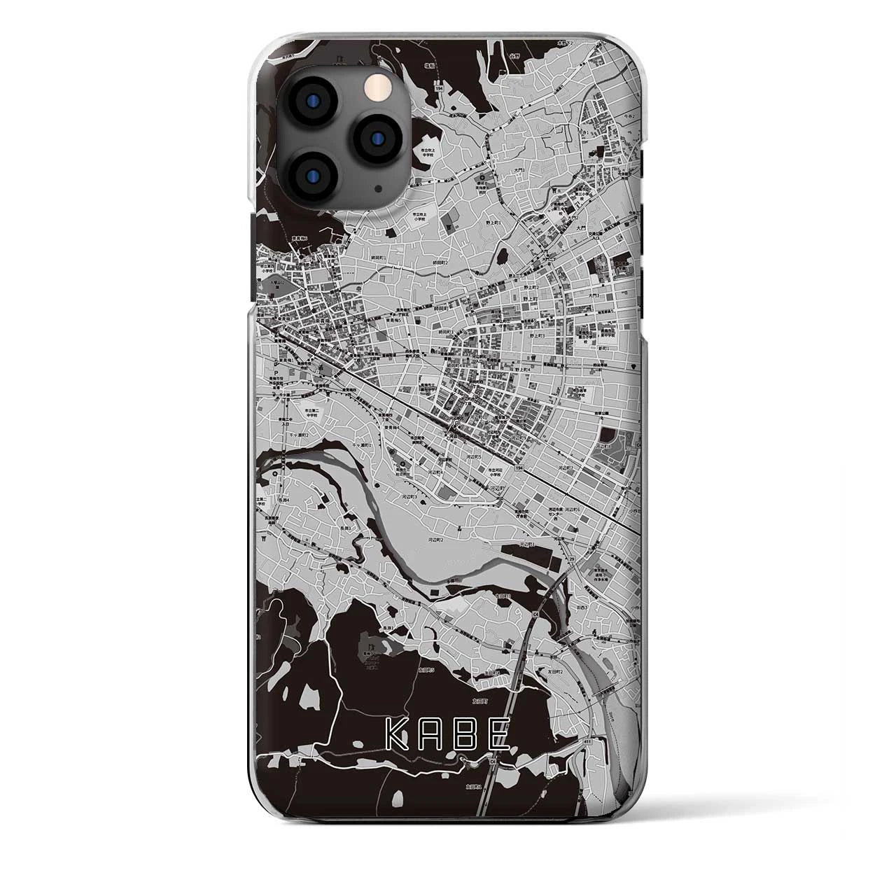 【河辺（東京都）】地図柄iPhoneケース（クリアタイプ）