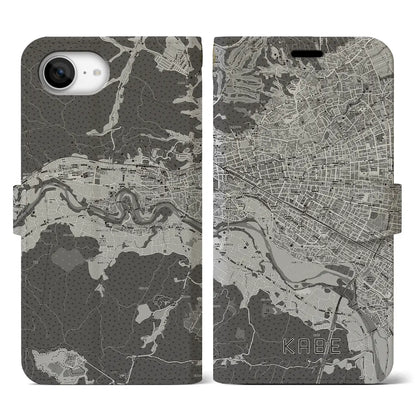 【河辺（東京都）】地図柄iPhoneケース（手帳タイプ）