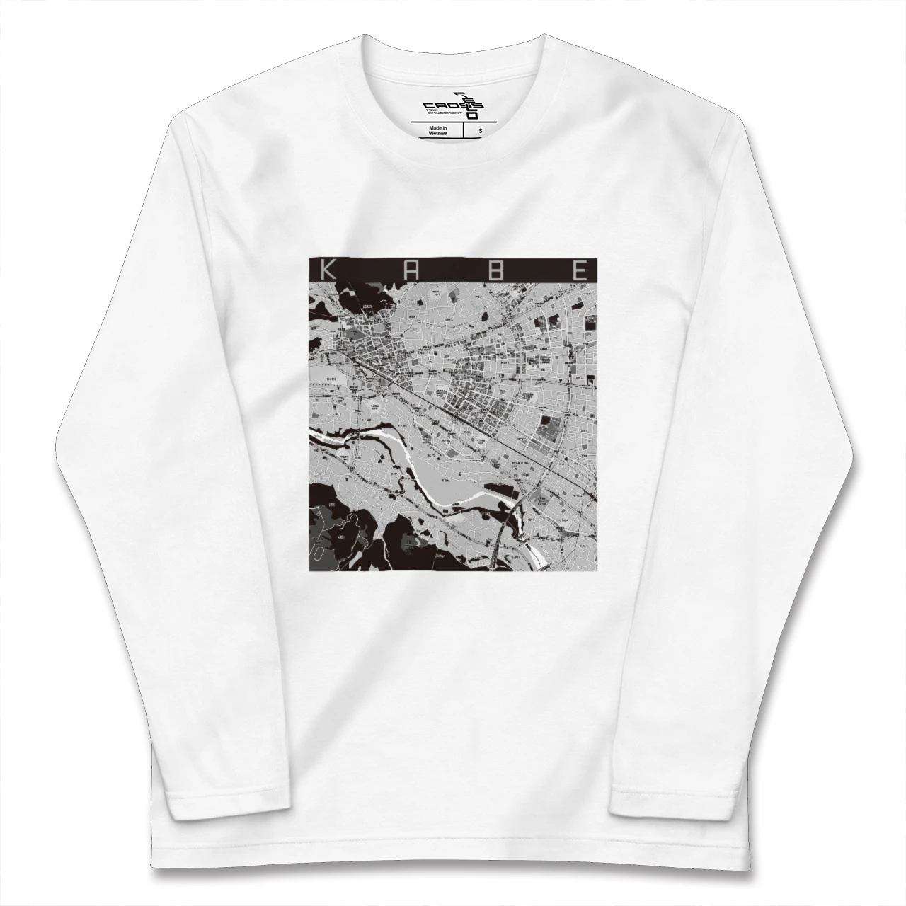 【河辺（東京都）】地図柄ロングスリーブTシャツ