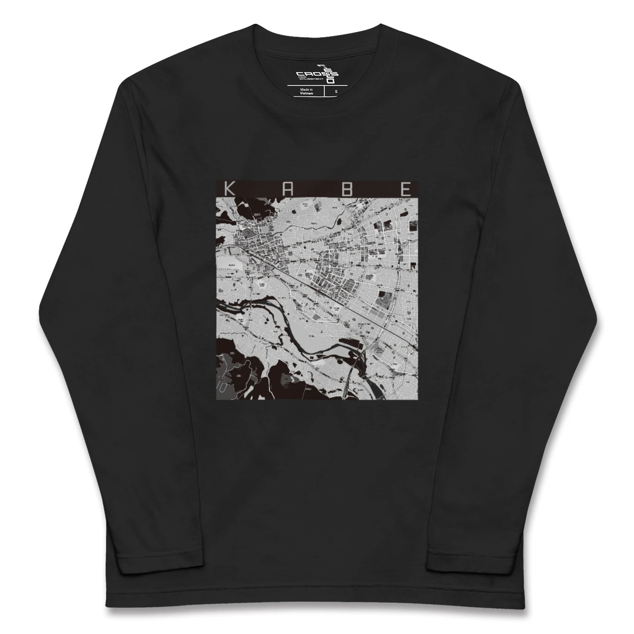 【河辺（東京都）】地図柄ロングスリーブTシャツ