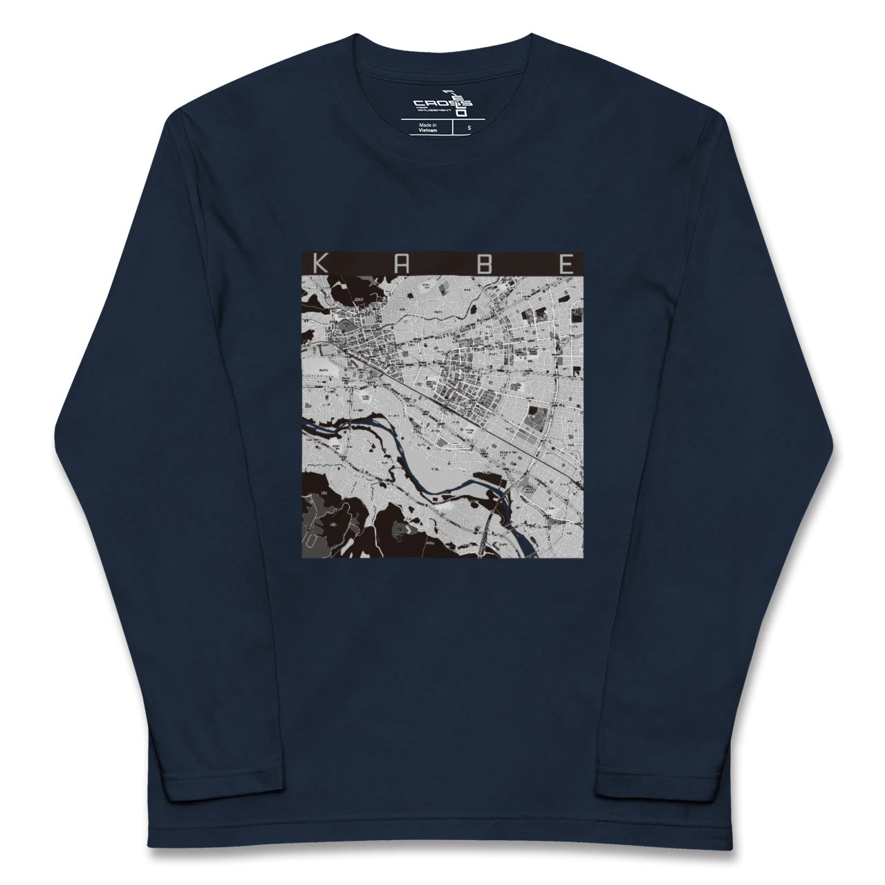 【河辺（東京都）】地図柄ロングスリーブTシャツ