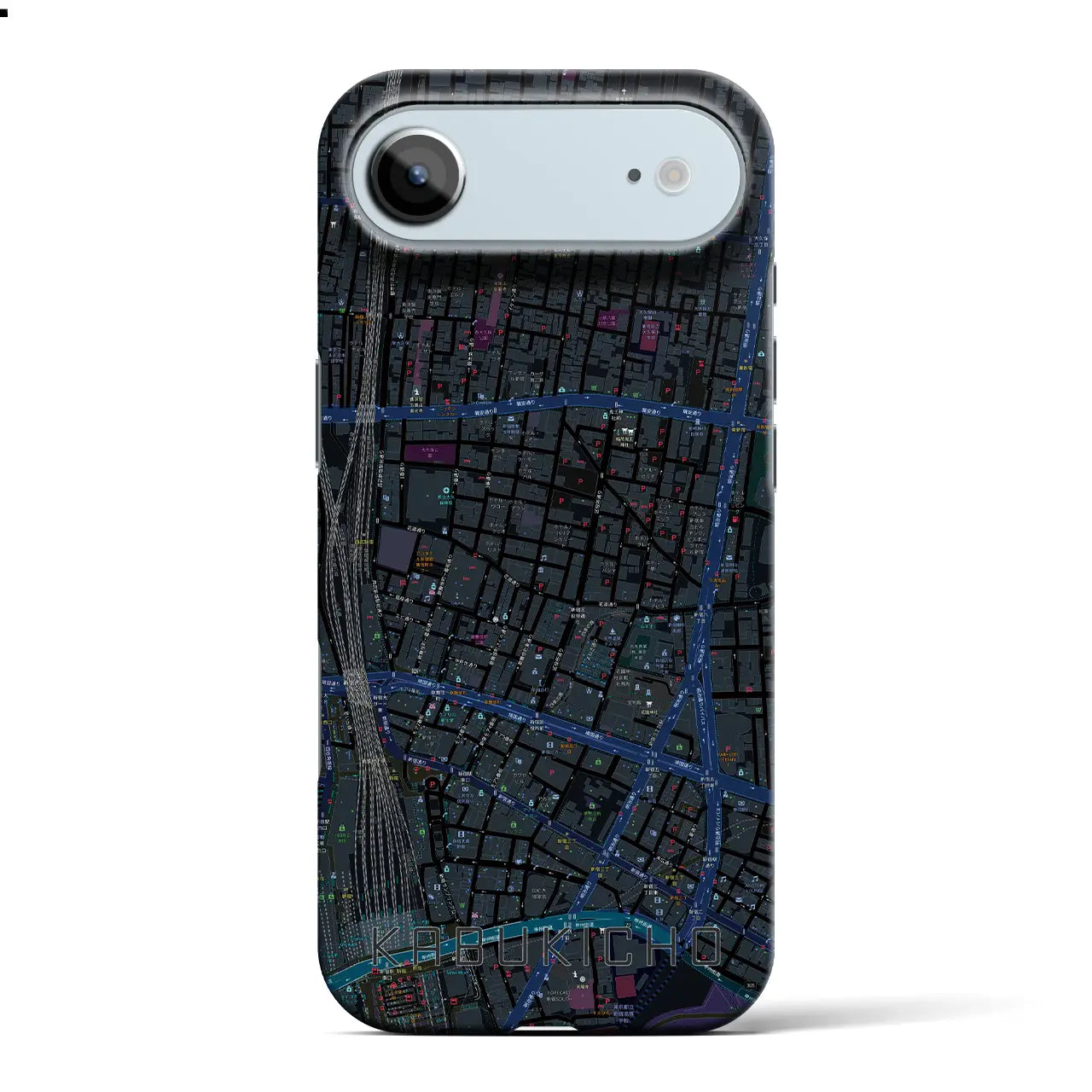 【歌舞伎町（東京都）】地図柄iPhoneケース（バックカバータイプ）