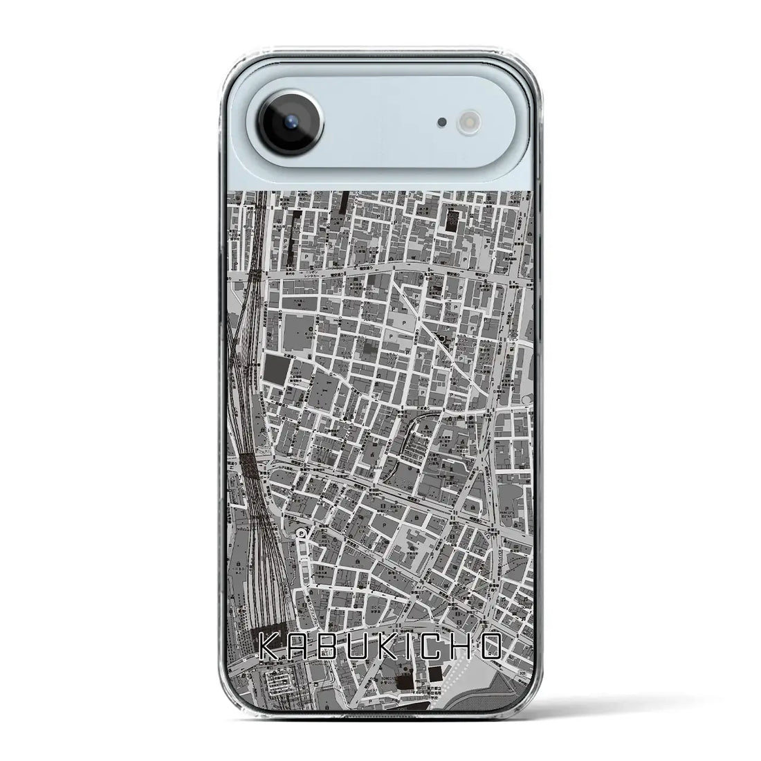【歌舞伎町（東京都）】地図柄iPhoneケース（クリアタイプ）モノトーン・iPhone 17 Pro Max 用