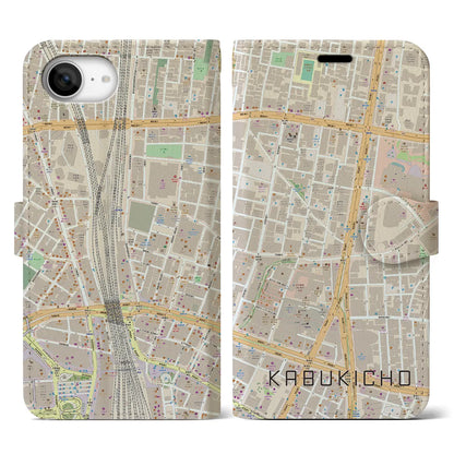 【歌舞伎町（東京都）】地図柄iPhoneケース（手帳タイプ）