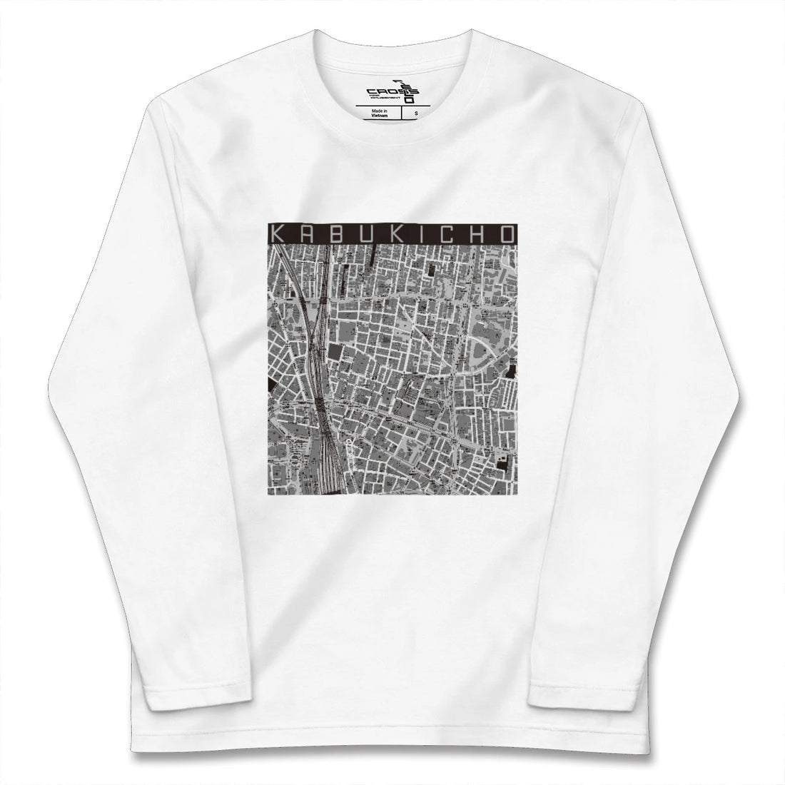 【歌舞伎町(東京都)】地図柄ロングスリーブTシャツ