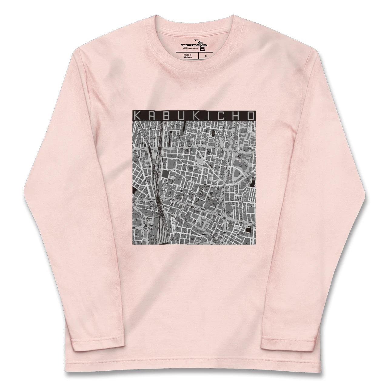 【歌舞伎町（東京都）】地図柄ロングスリーブTシャツ