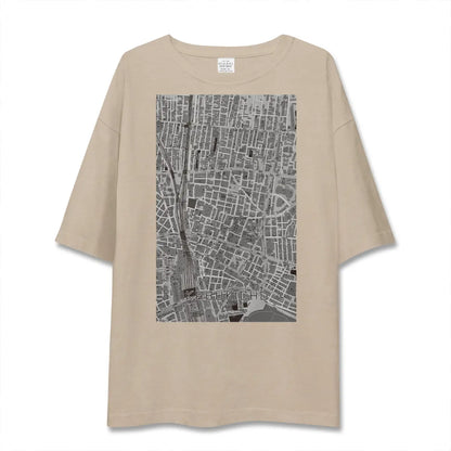 【歌舞伎町（東京都）】地図柄ビッグシルエットTシャツ
