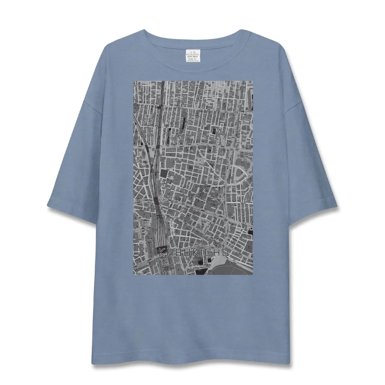 【歌舞伎町（東京都）】地図柄ビッグシルエットTシャツ